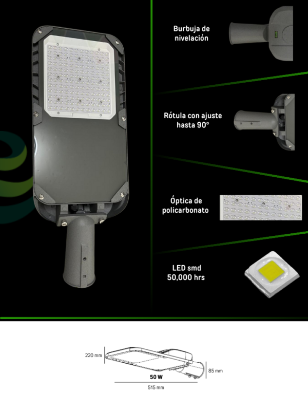 Luminario LED para Alumbrado Público Modelo AK-LCA-C 50W - 100W - Image 3